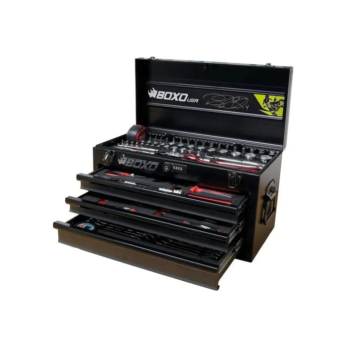 BoxoUSA Ricky Carmichael Limited Edition 3-Drawer MotoBox β 103-Piece Metric Motorcycle Tool Set