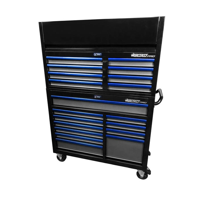 BoxoUSA Pro Series Loaded 45" 19-Drawer Rolling Tool Box Combo