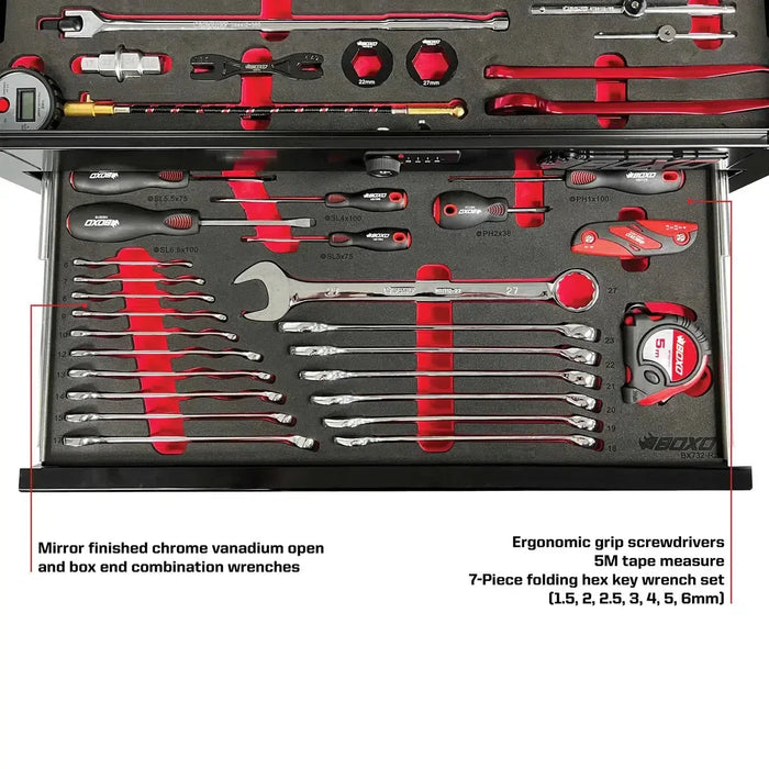 BoxoUSA 26β 5-Drawer MotoBox β 103-Piece Metric Motorcycle Tool Set