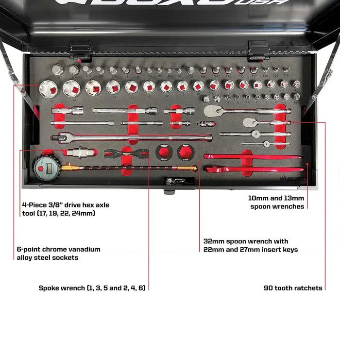 BoxoUSA 26β 5-Drawer MotoBox β 103-Piece Metric Motorcycle Tool Set