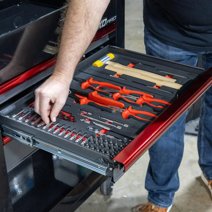 BoxoUSA Pro Series 28" 3-Drawer Flip Top Service Cart Tool Box