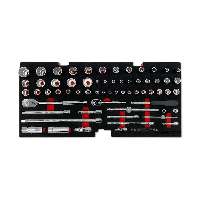 BoxoUSA 117-Piece SAE 3-Drawer Hand Carry Tool Box β Professional Grade