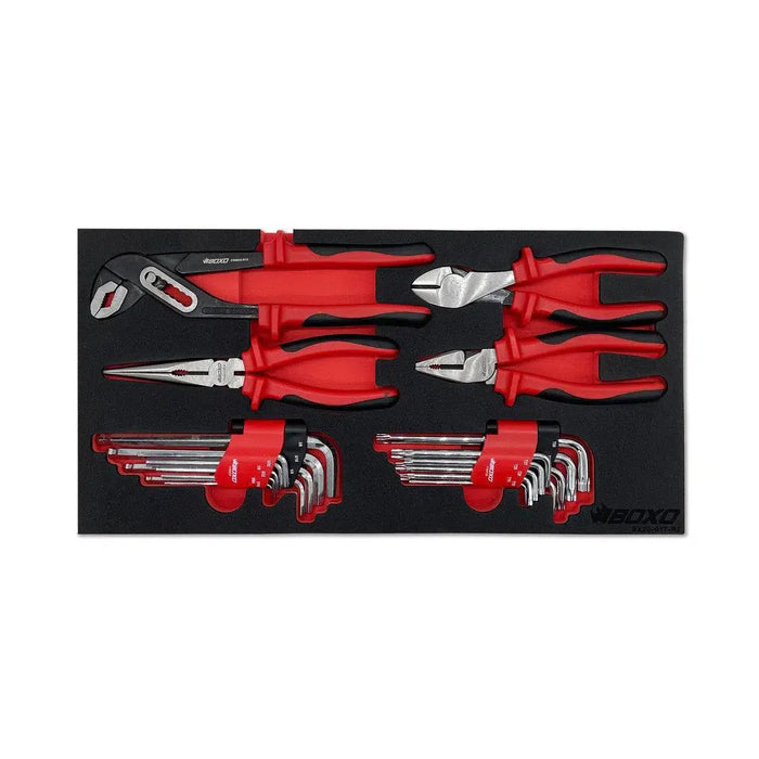 BoxoUSA 117-Piece SAE 3-Drawer Hand Carry Tool Box β Professional Grade