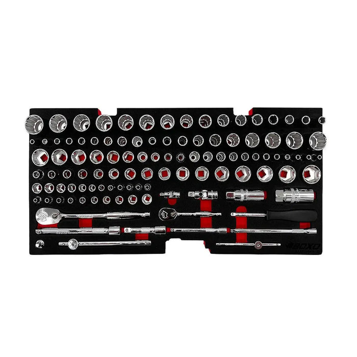 BoxoUSA 159-Piece Metric & SAE Combo Tool Set β 3-Drawer Hand Carry Tool Box