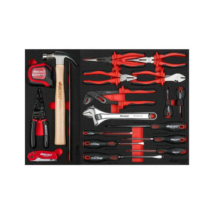 BoxoUSA Tech Series Loaded 41" 19-Drawer Rolling Tool Box