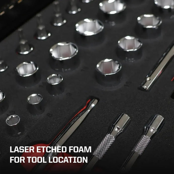 BoxoUSA Ricky Carmichael Limited Edition 5-Drawer MotoBox – 103-Piece Metric Motorcycle Tool Set
