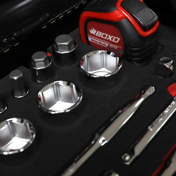 BoxoUSA Ricky Carmichael Limited Edition 5-Drawer MotoBox – 103-Piece Metric Motorcycle Tool Set