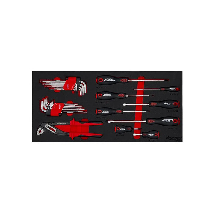 BoxoUSA 159-Piece Metric & SAE Combo Tool Set with 26" 5-Drawer Hand Carry Tool Box