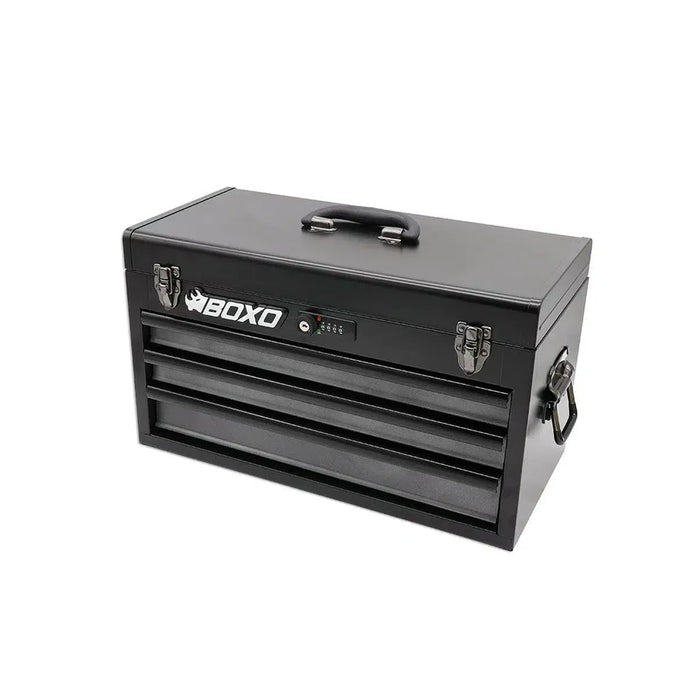 BoxoUSA 20" 3-Drawer Hand Carry Tool Box β Heavy-Duty Steel with Dual Locking System