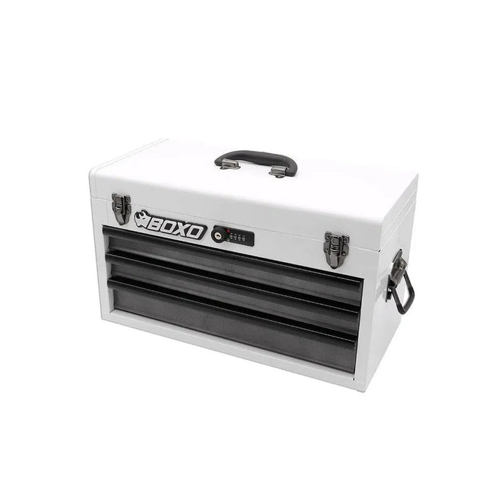 BoxoUSA 20" 3-Drawer Hand Carry Tool Box β Heavy-Duty Steel with Dual Locking System