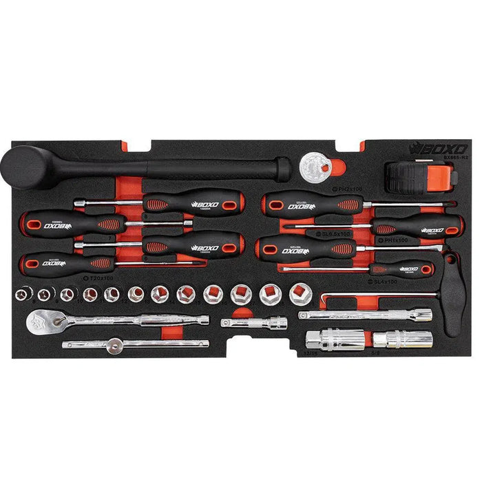 BoxoUSA KartBox 69-Piece Karting Tool Set β 3-Drawer Hand Carry Tool Box
