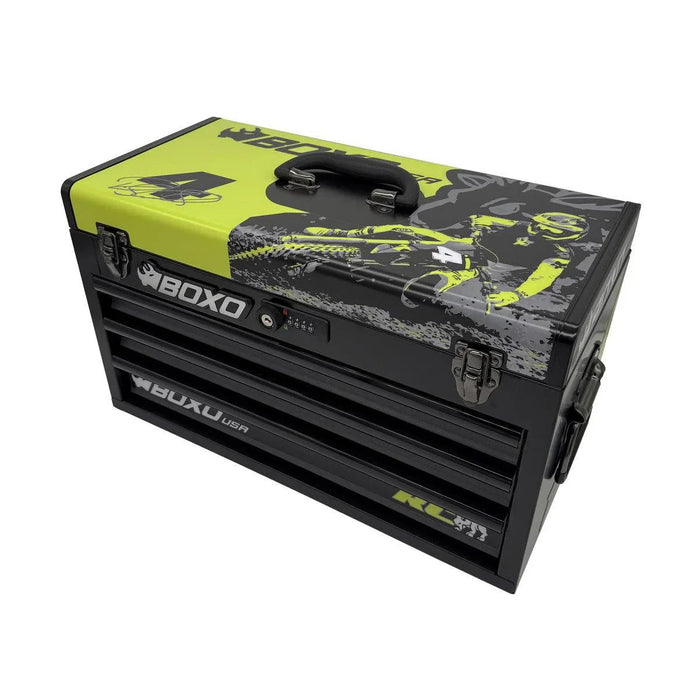 BoxoUSA Ricky Carmichael Limited Edition 3-Drawer MotoBox β 103-Piece Metric Motorcycle Tool Set