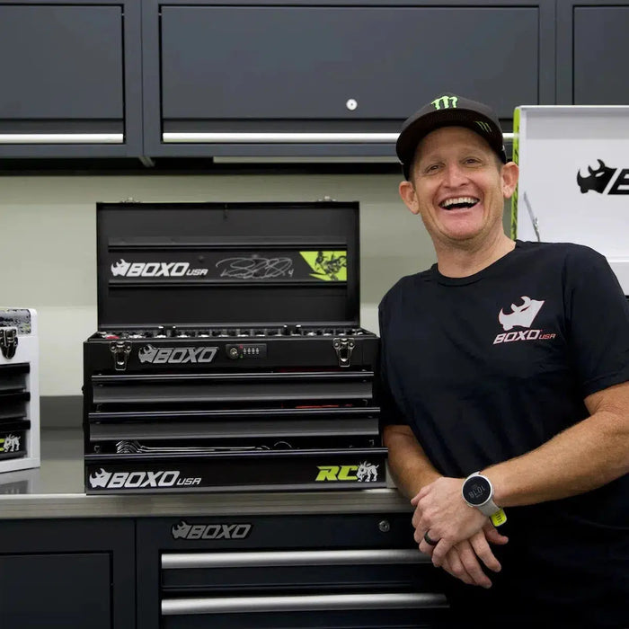 BoxoUSA Ricky Carmichael Limited Edition 3-Drawer MotoBox β 103-Piece Metric Motorcycle Tool Set