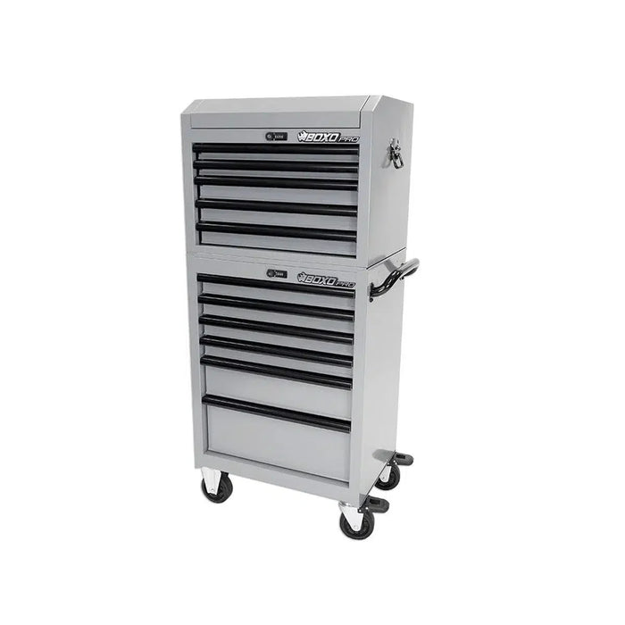 BoxoUSA Pro Series 26" 11-Drawer Rolling Tool Box β Nardo Grey
