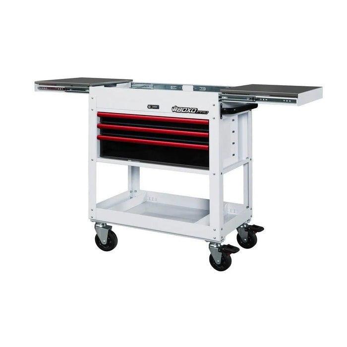BoxoUSA Pro Series 35" 3-Drawer Slide Top Service Cart Tool Box