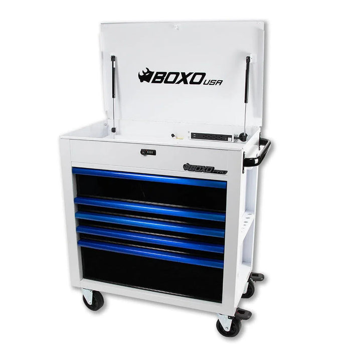 BoxoUSA Pro Series 35" 5-Drawer Flip Top Service Cart Tool Box