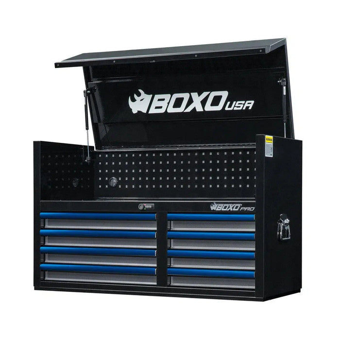 BoxoUSA Pro Series 45" 8-Drawer Top Chest Tool Box – Black or White