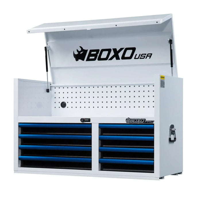 BoxoUSA Pro Series 45" 8-Drawer Top Chest Tool Box – Black or White
