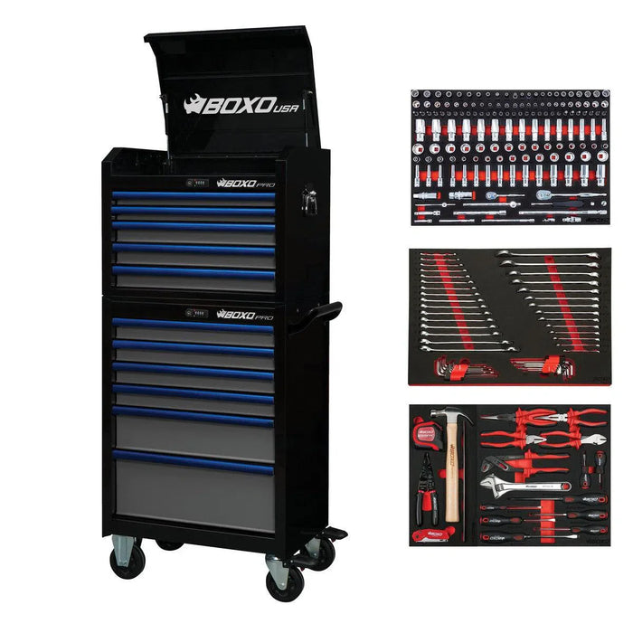 BoxoUSA Pro Series 26" 11-Drawer Loaded Rolling Tool Box