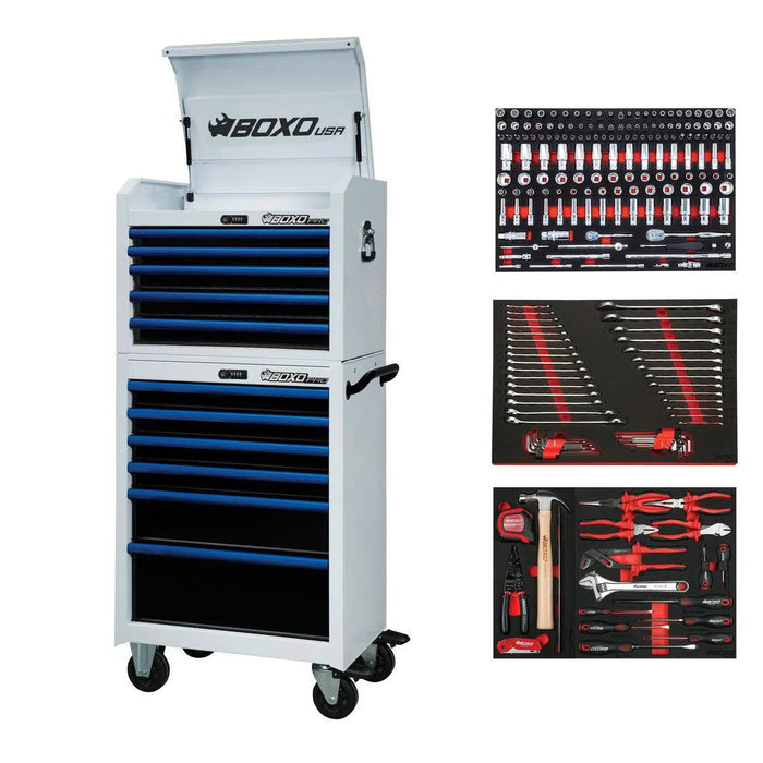 BoxoUSA Pro Series 26" 11-Drawer Loaded Rolling Tool Box