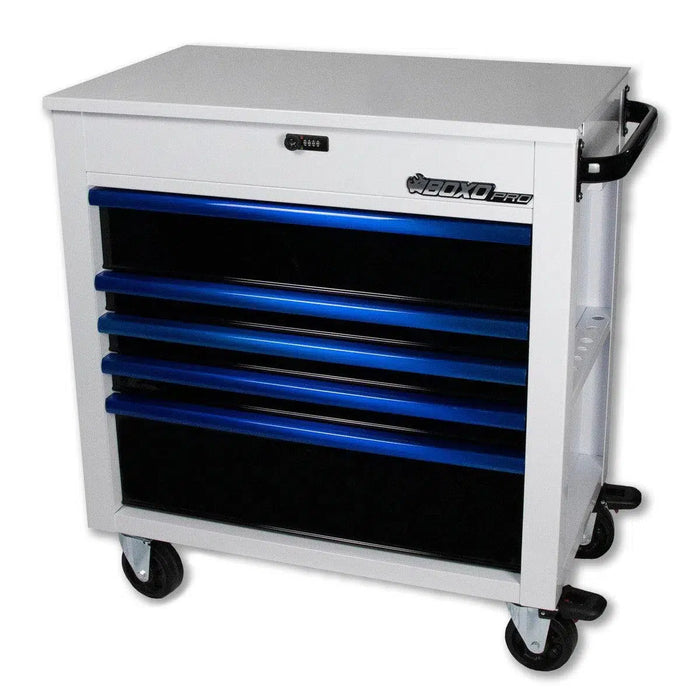 BoxoUSA Pro Series 35" 5-Drawer Flip Top Service Cart Tool Box