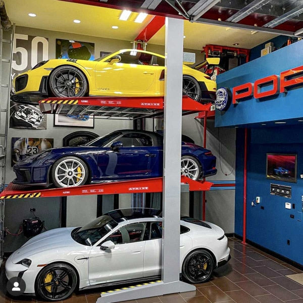 Omer Tripark Triple Car Stacker โ Space-Saving Parking Lift